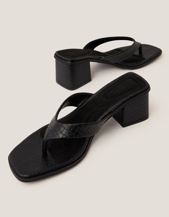 Tilly Toe Thong Mules, Black (BLACK), large