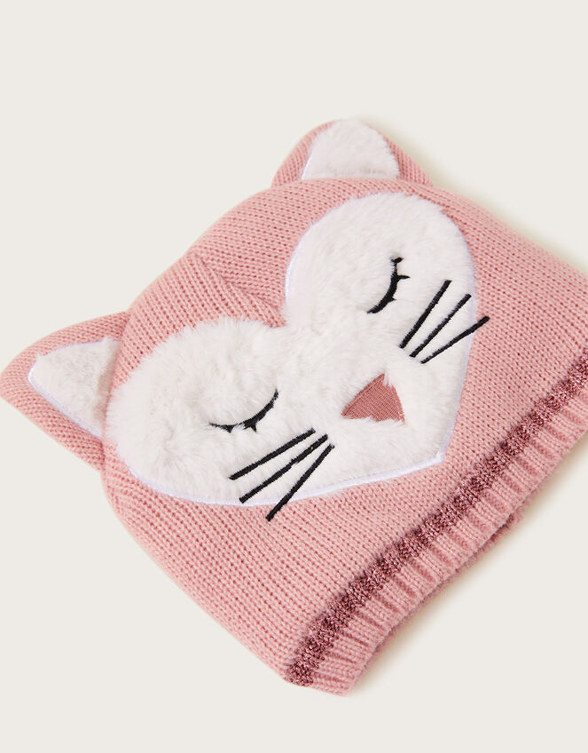 Baby Fluffy Cat Hat, Pink (PINK), large