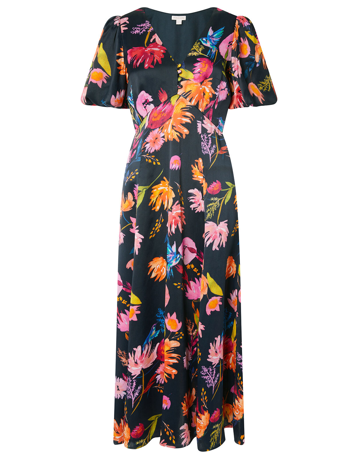 Monsoon navy floral dress discount