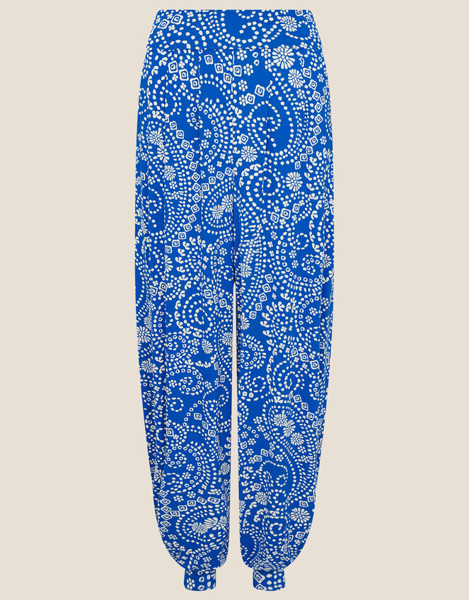 Paisley Print Hareem Trousers, Blue (BLUE), large