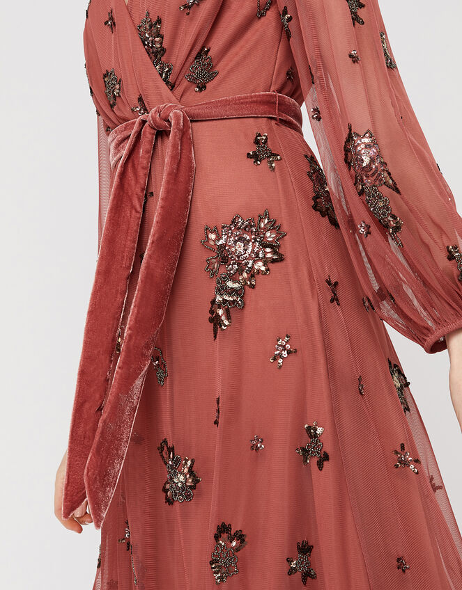 ARTISAN Rosanna Embellished Midi Dress, Pink (ROSE), large