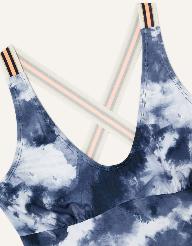Tie Dye Swimsuit, Black (BLACK), large