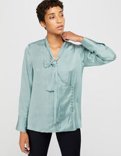 Sandi Wrap Blouse, Teal (DUCK EGG), large