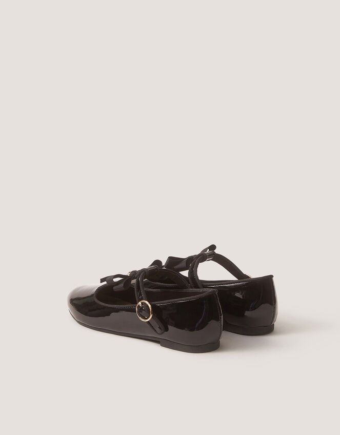 Bow Patent Mary Jane School Shoes, Black (BLACK), large