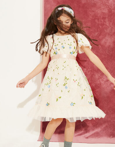 Tula Tulle Embroidered Dress, Pink (PINK), large