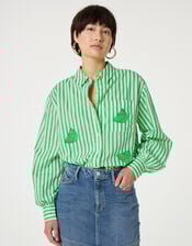 Fabienne Chapot Alex Lime Stripe Shirt, Green (GREEN), large