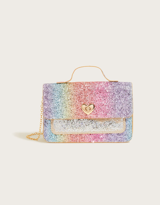 Rainbow Glitter Shaker Satchel Bag