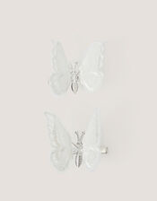 2-Pack Embroidered Spring Butterfly Hair Clips, , large