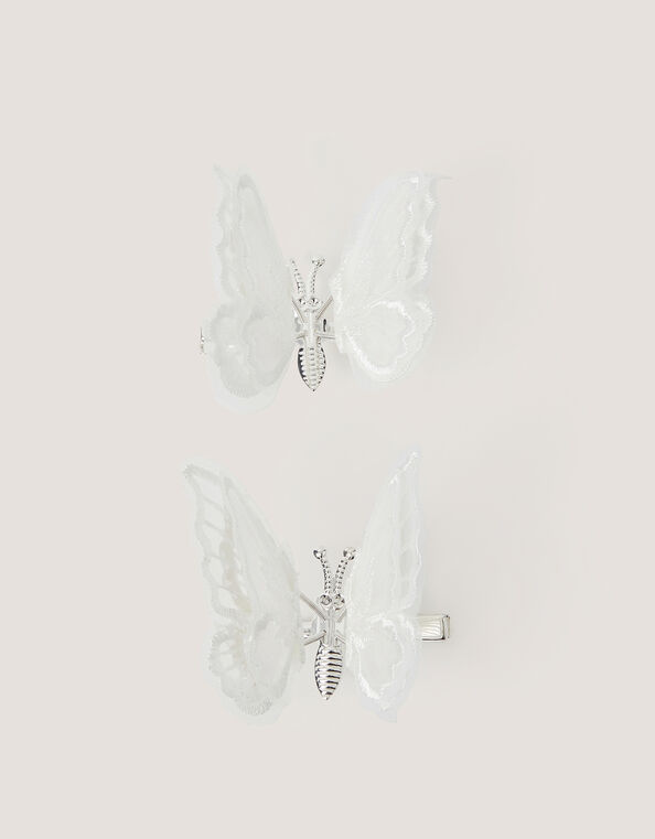 2-Pack Embroidered Spring Butterfly Hair Clips, , large
