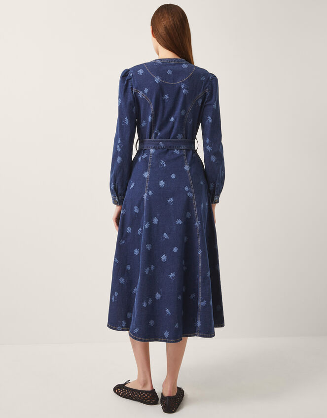 Lulu Daisy Denim Midi Dress, Blue (DENIM BLUE), large