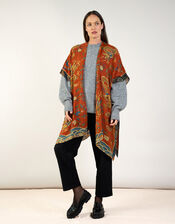 One Hundred Stars Dragon Print Wool Throwover, , large