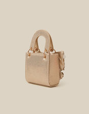 Sequin Bow Tote Bag, Gold (GOLD), large