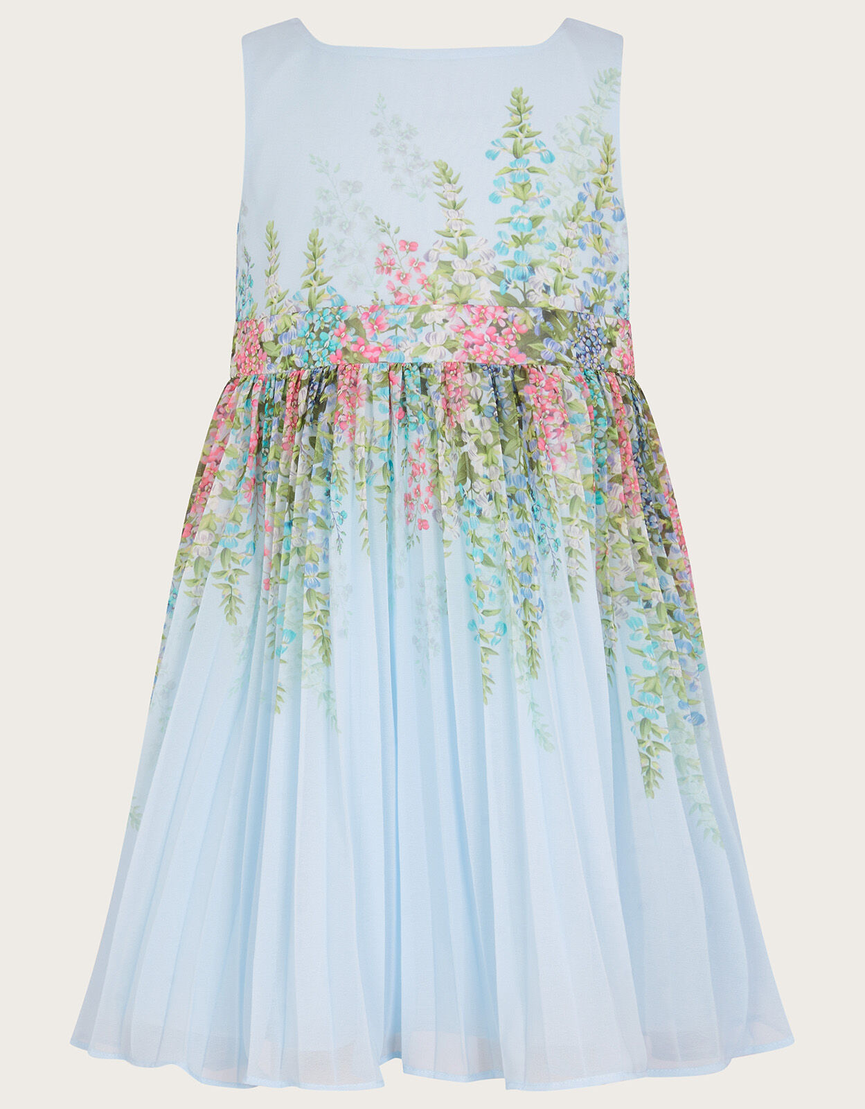 Baby Hyacinth Pleated Dress Blue