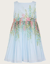 Baby Hyacinth Pleated Dress, Blue (BLUE), large
