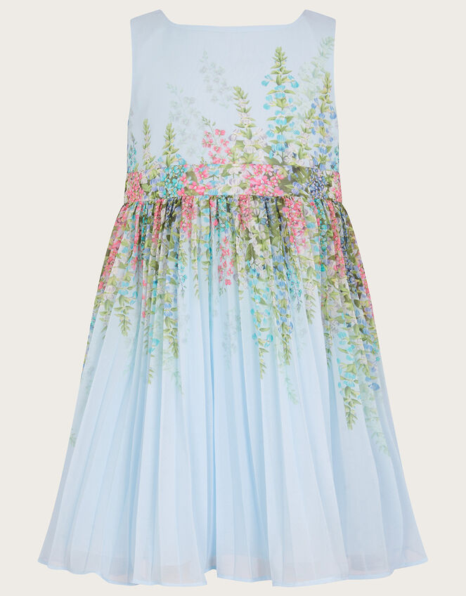 Baby Hyacinth Pleated Dress, Blue (BLUE), large