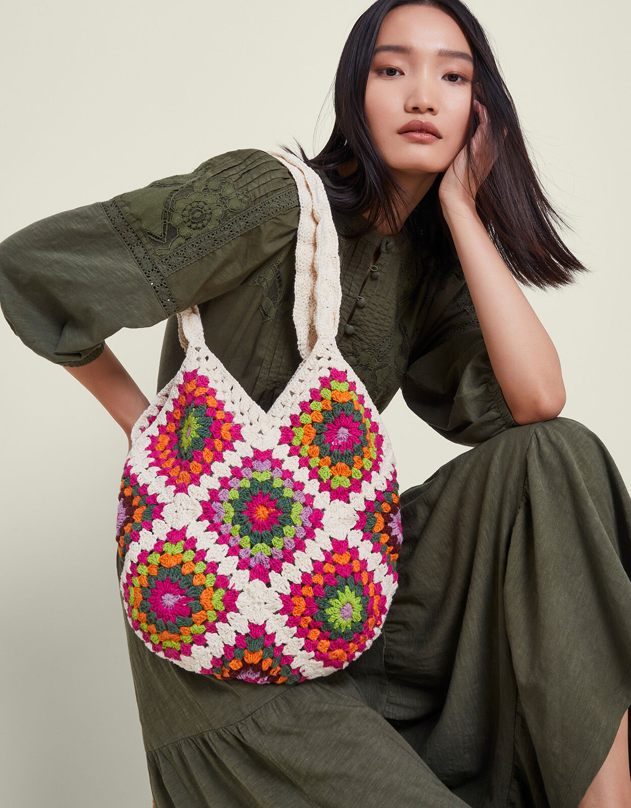 Crochet Shopper Bag Accessories Monsoon Global