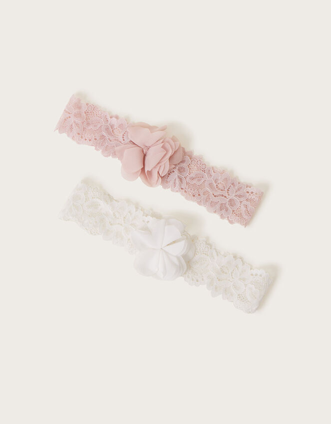 Baby Lacey Flower Bando Set of Two, , large