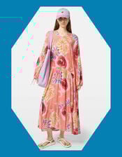 Scotch and Soda Crinkle Maxi Dress, Pink (PINK), large