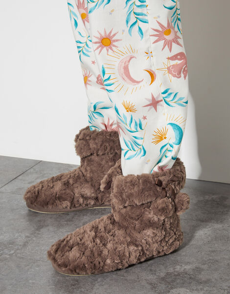 Bree Faux Fur Slipper Boots, Mink (MINK), large