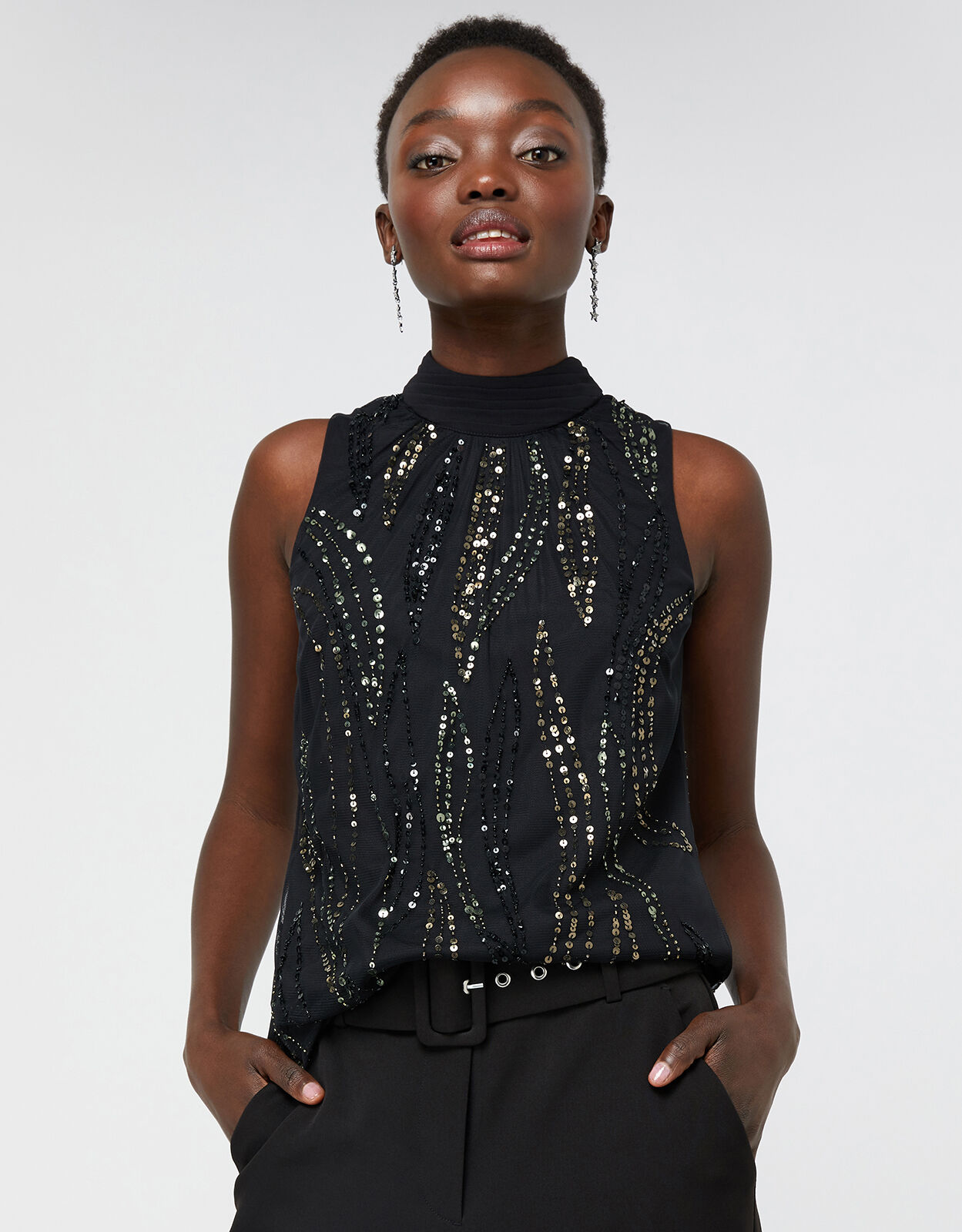 sequin going out tops