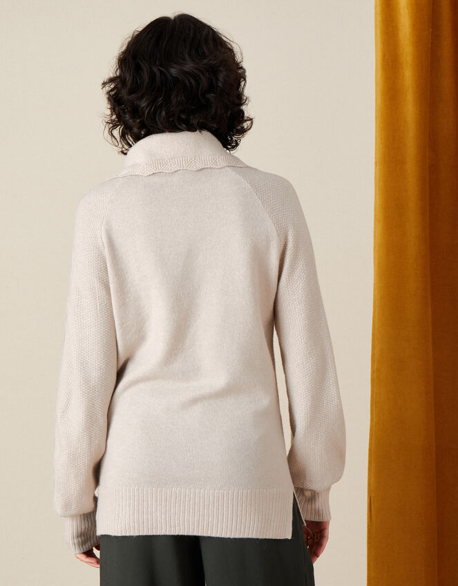 Lilly Lounge Zip Jumper , Camel (OATMEAL), large