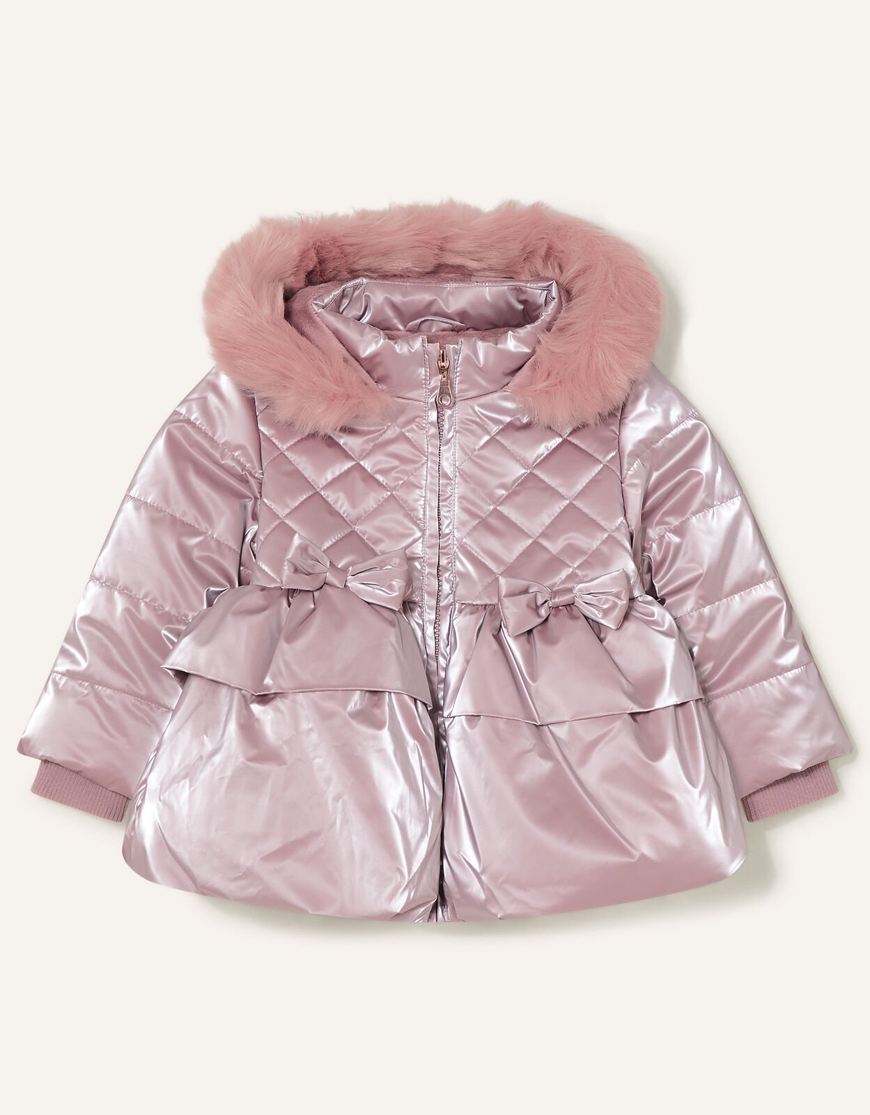 Baby Metallic Frill Puffball Coat Pink Coats Jackets Monsoon