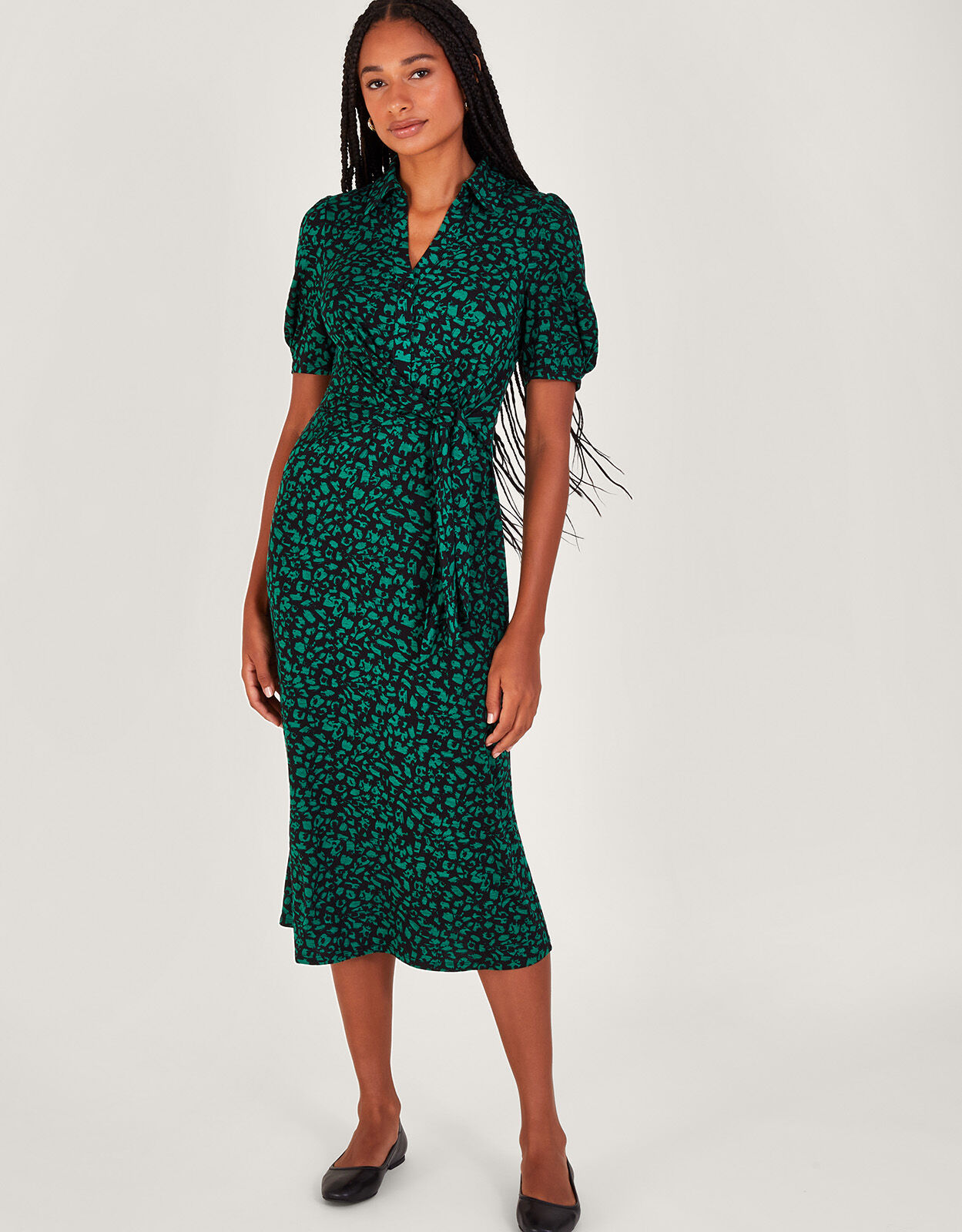 Pip Print Tie Dress Black Midi Dresses Monsoon Global