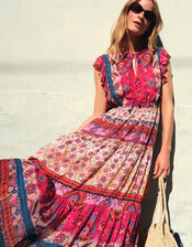 Tamalia Printed Maxi Dress LENZING™ ECOVERO™, Pink (PINK), large