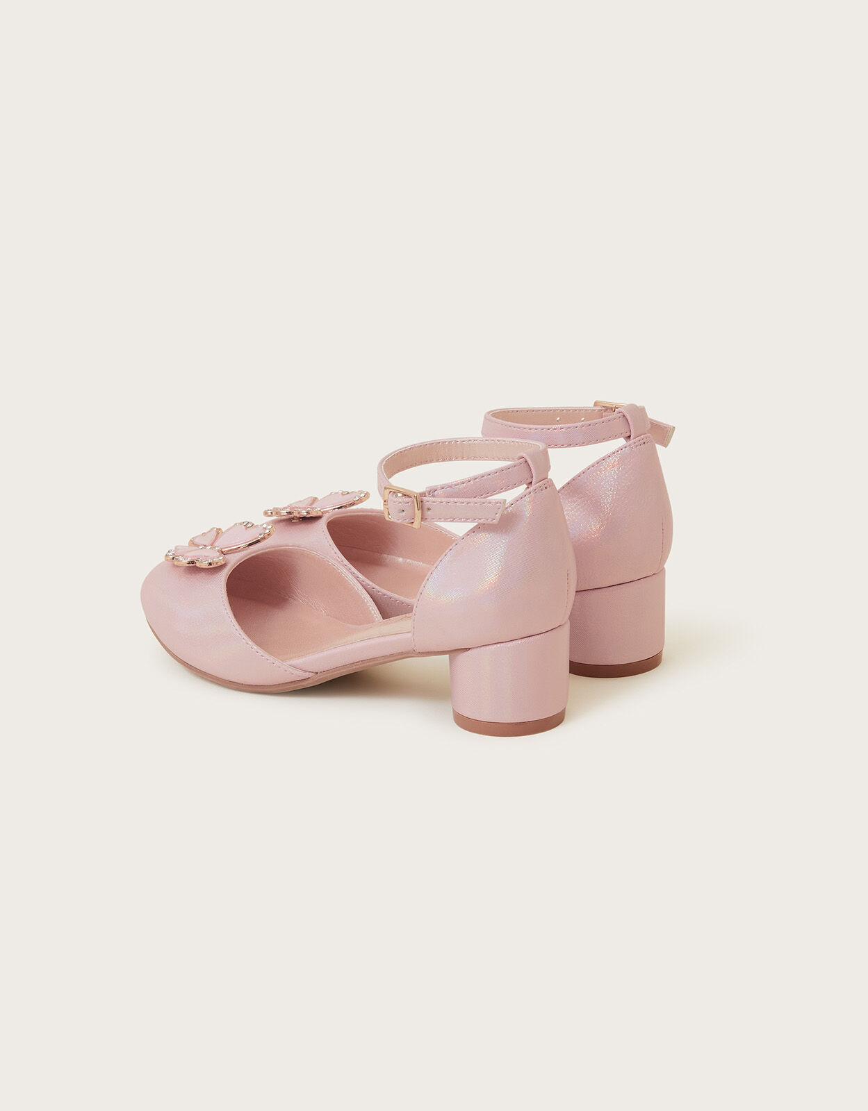 Topshop Fliss two part heeled sandal in blush | ASOS