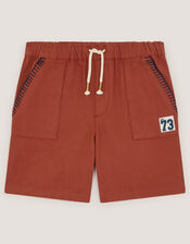 Whipstitch Drawstring Shorts, Red (RED), large