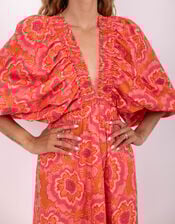 Sundress Tiya Floral Maxi Dress, Orange (CORAL), large