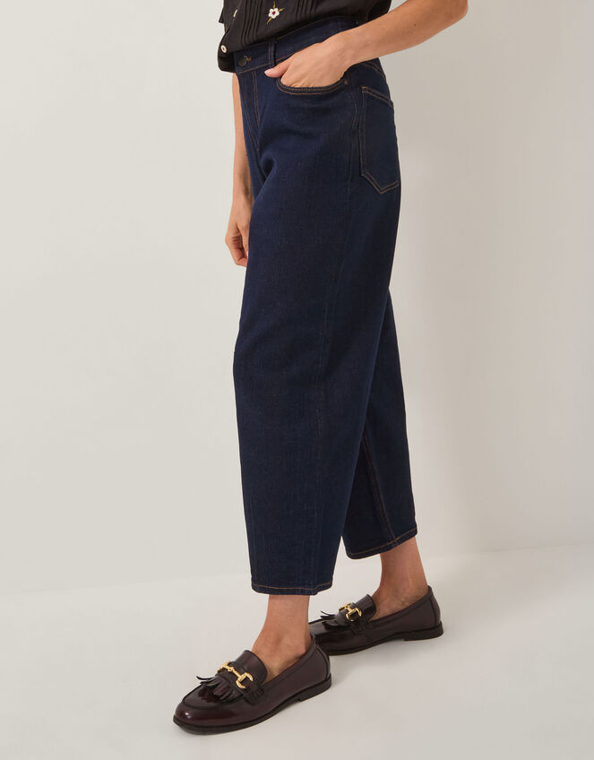 Dina Darted Barrel Jeans, Blue (INDIGO), large