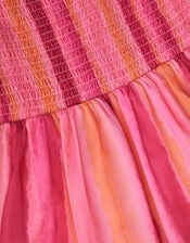 Tie-Dye Smocked Beach Dress, Pink (PINK), large