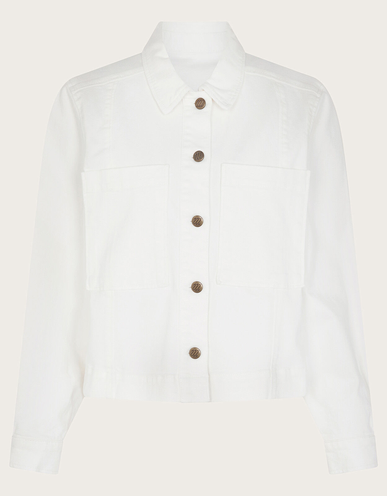 Short Denim Jacket Natural Casualwear Monsoon Global