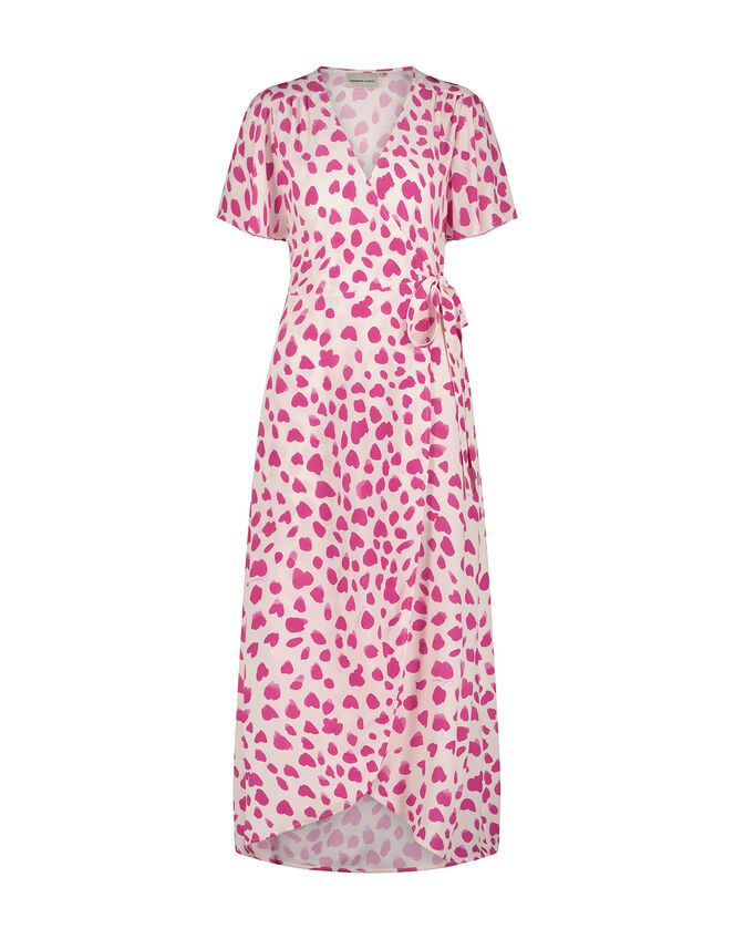 Fabienne Chapot Print Wrap Dress, Pink (PINK), large