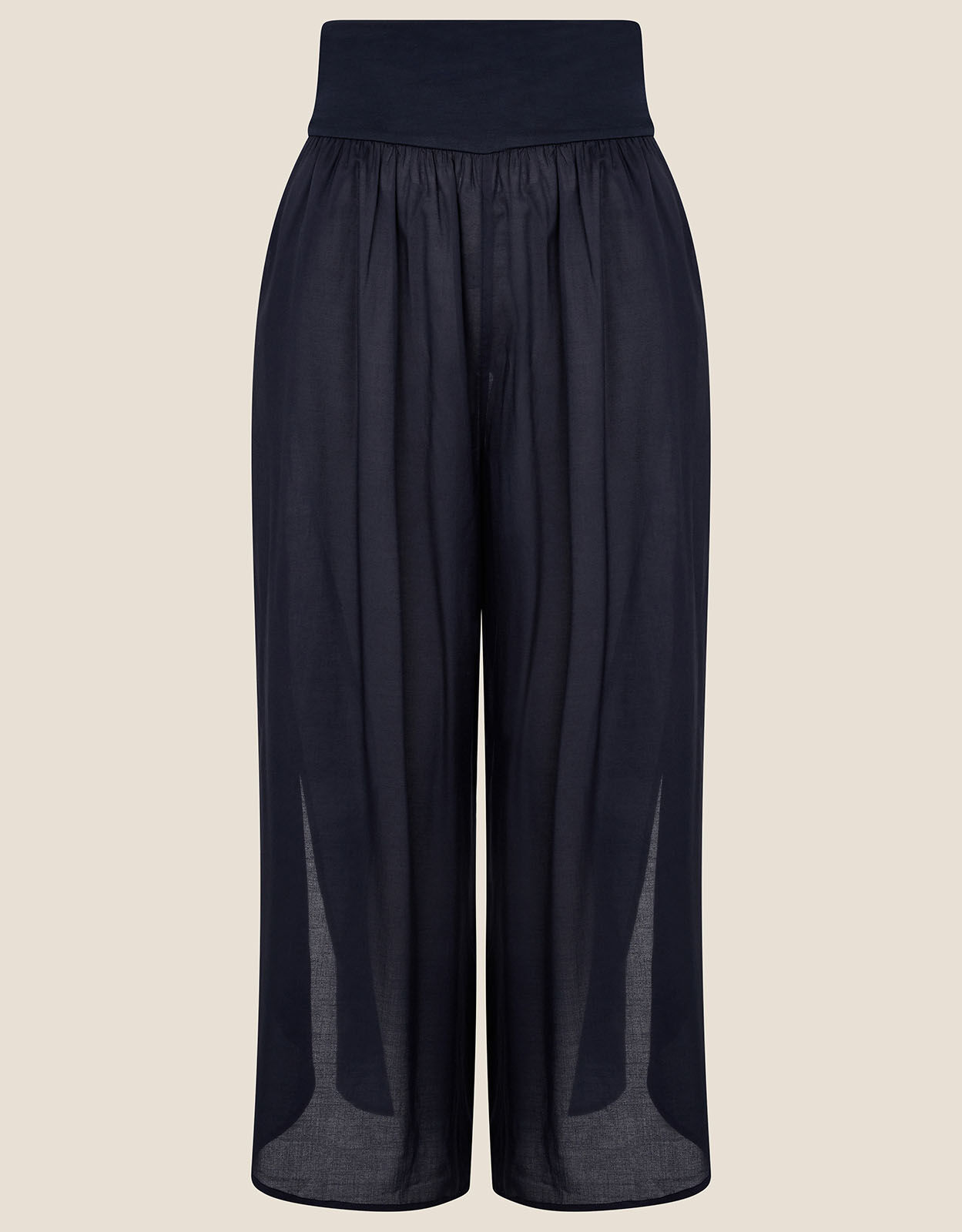 Navy blue jersey trousers clearance
