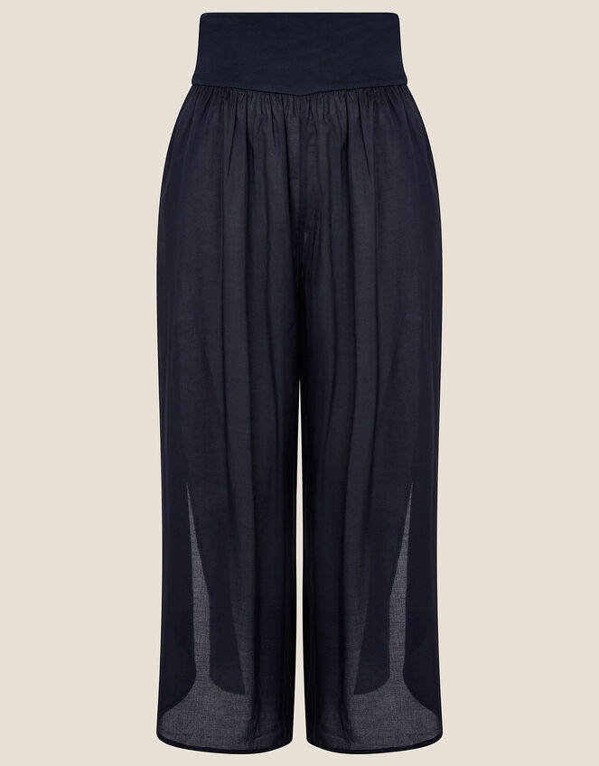 Split Side Jersey Trousers, Blue (NAVY), large