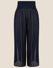 Split Side Jersey Trousers, Blue (NAVY), large