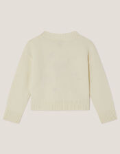 Floral Embroidered Sweater, Ivory (IVORY), large