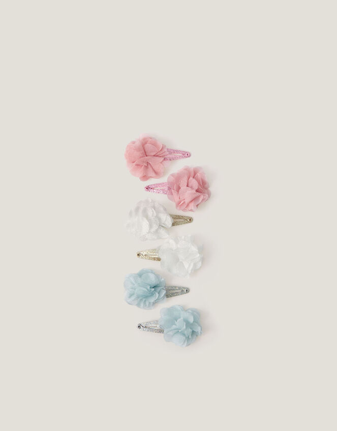 6-Pack Corsage Flower Hair Clips, , large