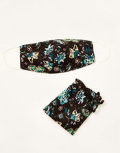 Floral Face Mask in Sustainable Viscose, , large