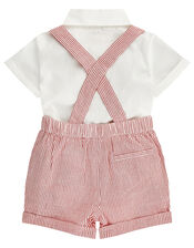 Newborn Baby Archie Dungaree Set, Red (RED), large