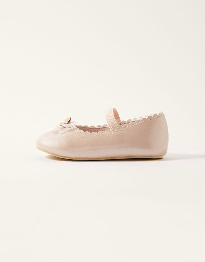 Baby Patent Organza Bow Walker Shoes, Pink (PINK), large