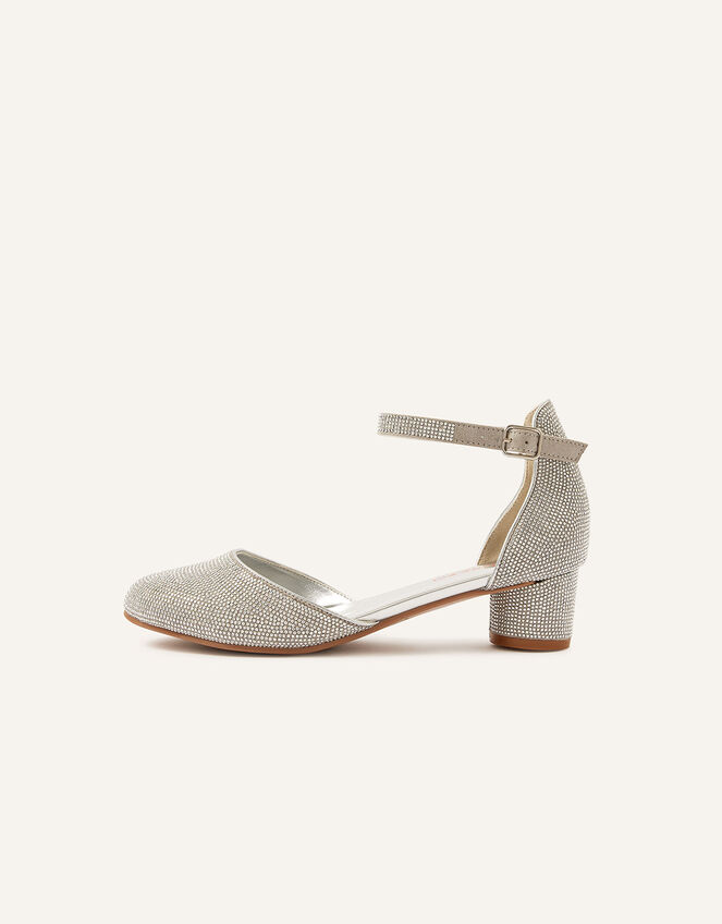 Shimmer Two-Part Heels, Silver (SILVER), large