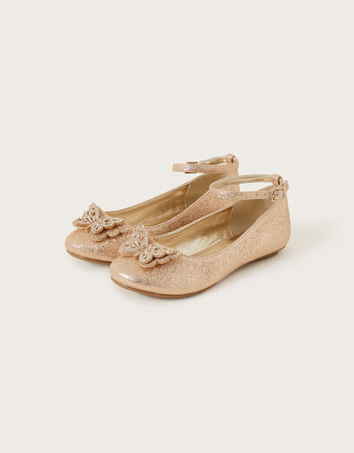 Brea Diamante Butterfly Ballerina Flats Gold, Gold (GOLD), large