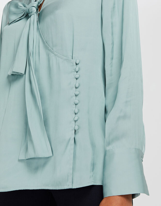 Sandi Wrap Blouse, Teal (DUCK EGG), large