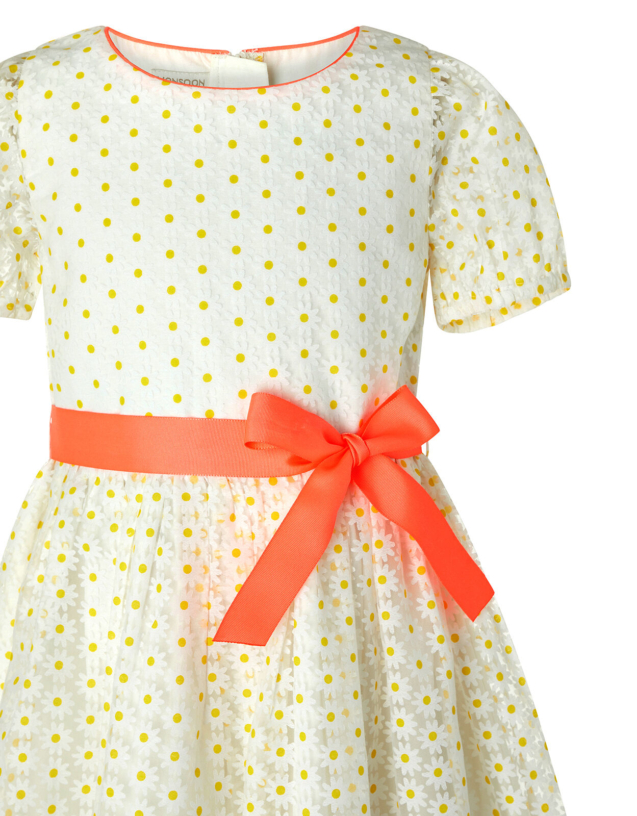 Daisy Puff Sleeve Dress White Girls Dresses Monsoon Global