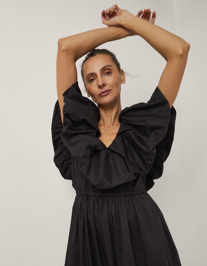 Devotion Twins Deos Frill Maxi Dress, Black (BLACK), large