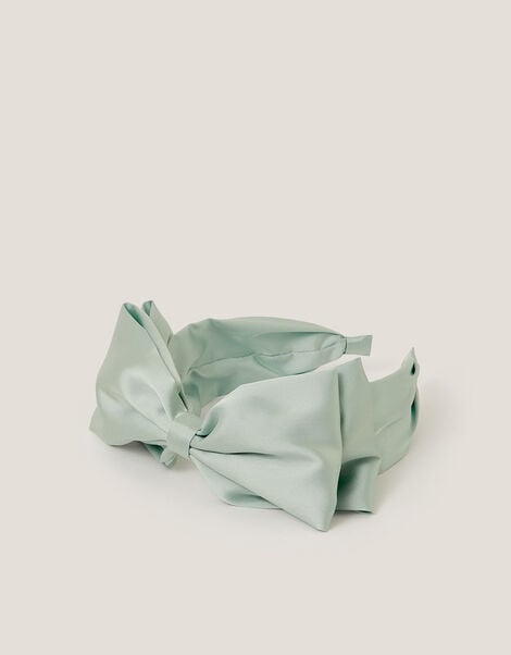 Bridesmaid Bow Headband, Green (SAGE), large