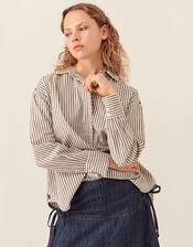 East Katya Tailored Striped Shirt, Multi (MULTI), large